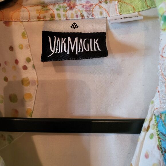 Yak Magik Pastel Patchwork Beaded Lace Embroidered Jacket. Sz XL. NWT. BL 261 - Picture 4 of 7